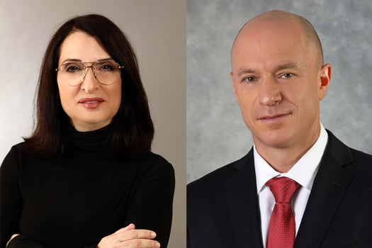 מימין: יורם נוה, מנכ״ל כלל ביטוח ופיננסים; גלי שבד, צילומים: סיון פרג׳